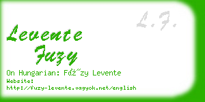 levente fuzy business card